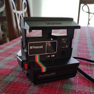 Vintage Polaroid OneStep 600 Instant Film Land Camera Rainbow Stripe